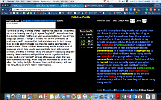 All the words in blue are high frequency--that means reading my blog should be no sweat. : )